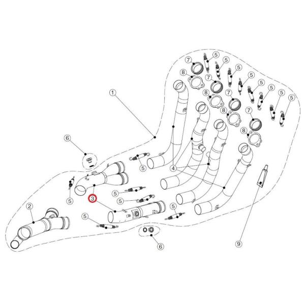 AKRAPOVIC アクラポビッチ 【リペアパーツ】C-B10E2 collector set ti...