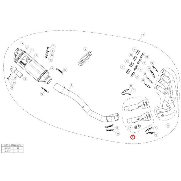 AKRAPOVIC アクラポビッチ 【リペアパーツ】C-K6R6L collector SS NIN...