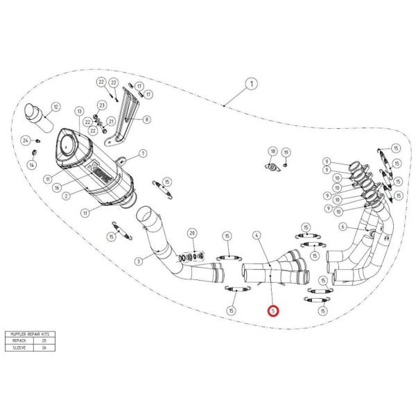 AKRAPOVIC アクラポビッチ 【リペアパーツ】C-S10R7/1D collector SS ...