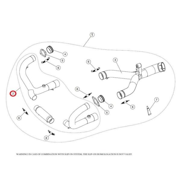AKRAPOVIC アクラポビッチ 【リペアパーツ】H-B12R4 header SS R NINE...