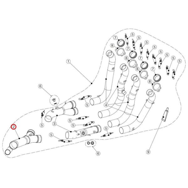 AKRAPOVIC アクラポビッチ 【リペアパーツ】L-B12R4 link pipe SS S10...