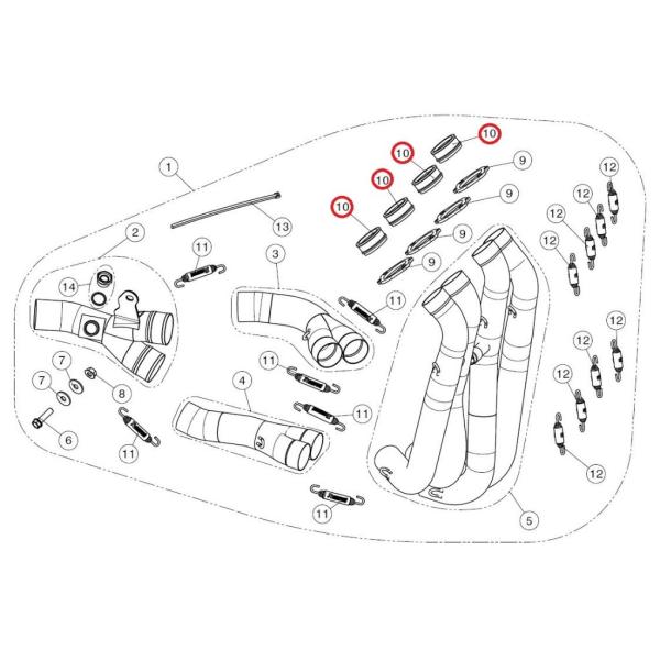 AKRAPOVIC アクラポビッチ 【リペアパーツ】P-82 inner sleeve SS CBR...