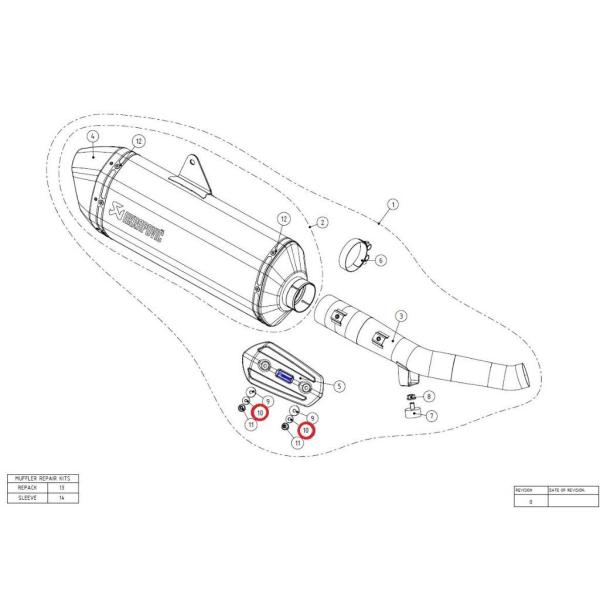 AKRAPOVIC アクラポビッチ 【リペアパーツ】P-DRH4/BAR316 heat resis...