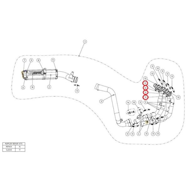 AKRAPOVIC アクラポビッチ 【リペアパーツ】P-F35 flange al CBR600RR...