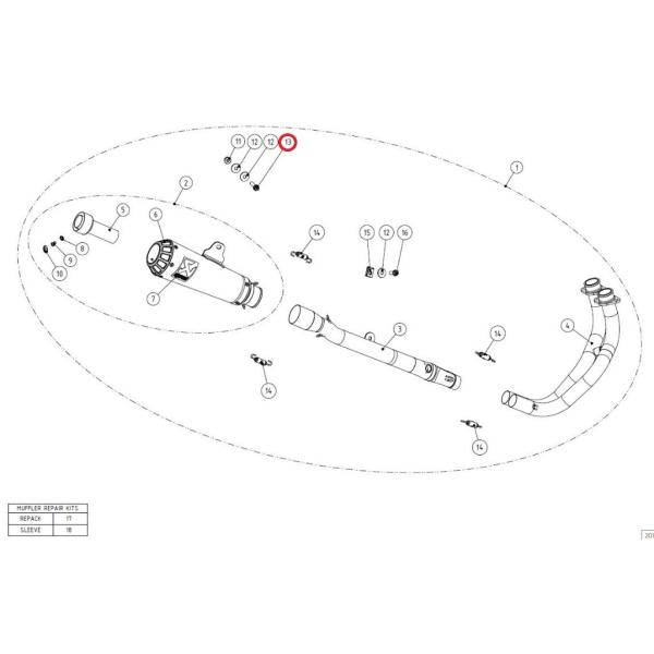AKRAPOVIC アクラポビッチ 【リペアパーツ】P-FB11 bolt CBR1000RR SP...