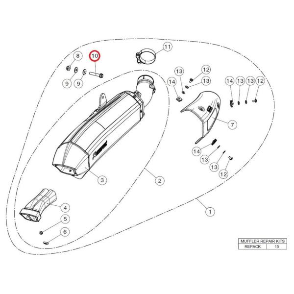 AKRAPOVIC アクラポビッチ 【リペアパーツ】P-FB24 bolt CBR1000RR SP...
