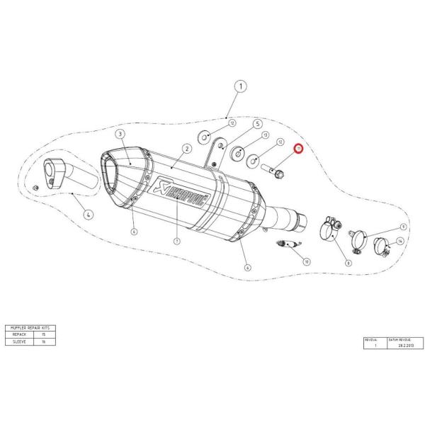 AKRAPOVIC アクラポビッチ 【リペアパーツ】P-FB78 bolt NINJA250R NI...