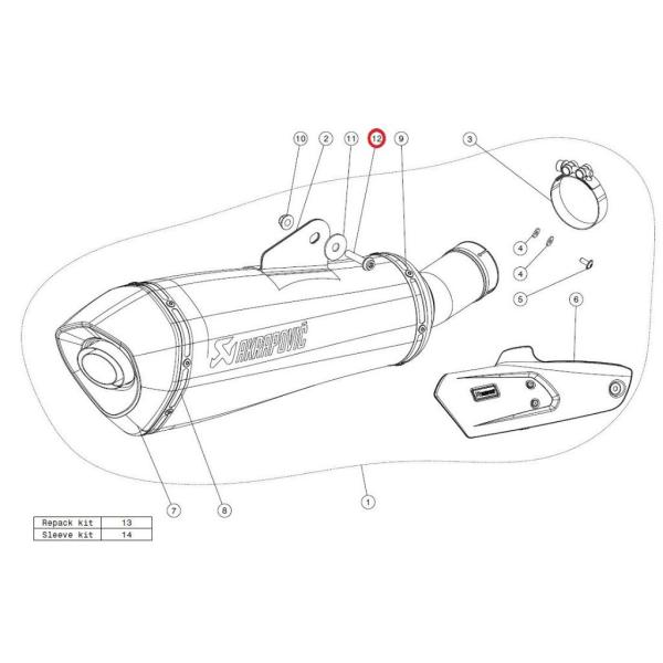 AKRAPOVIC アクラポビッチ 【リペアパーツ】P-FB90 bolt BMW その他マフラーオ...