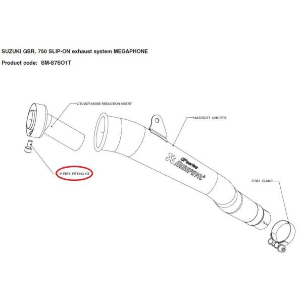 AKRAPOVIC AKRAPOVIC:アクラポビッチ 【リペアパーツ】P-FBT3 fitting...