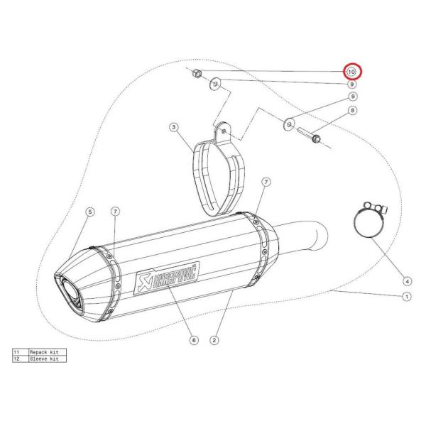 AKRAPOVIC アクラポビッチ 【リペアパーツ】P-FN4 nut