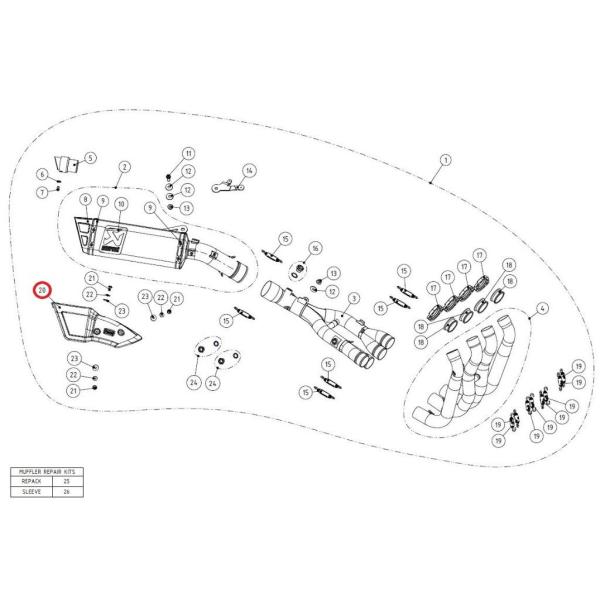 AKRAPOVIC アクラポビッチ 【リペアパーツ】P-HSY10E3 heat shield ca...