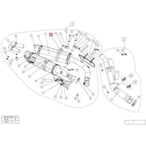 AKRAPOVIC アクラポビッチ 【リペアパーツ】P-MCCZ19 muffler clamp c...