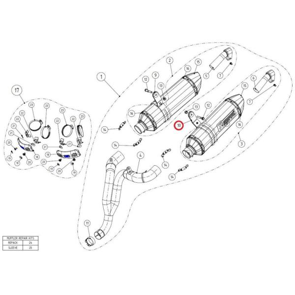 AKRAPOVIC アクラポビッチ 【リペアパーツ】P-MCCZ34 muffler clamp c...