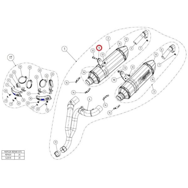 AKRAPOVIC アクラポビッチ 【リペアパーツ】P-MCCZ35 muffler clamp c...