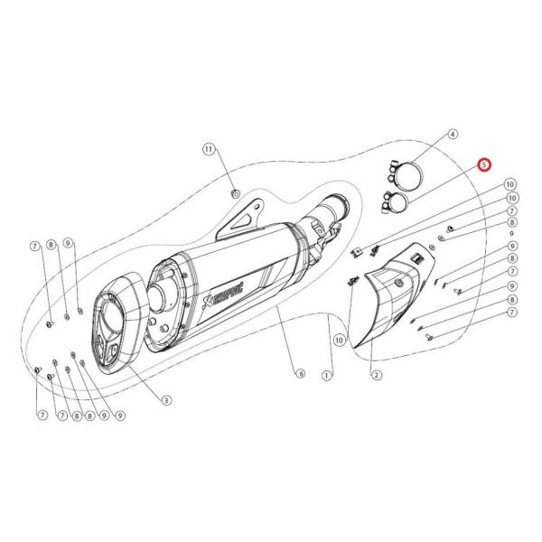 AKRAPOVIC アクラポビッチ 【リペアパーツ】P-R106 clamp SS S1000R S...