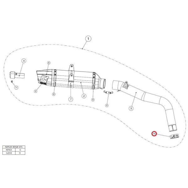 AKRAPOVIC アクラポビッチ 【リペアパーツ】P-R12/1 clamp SS CBR1000...