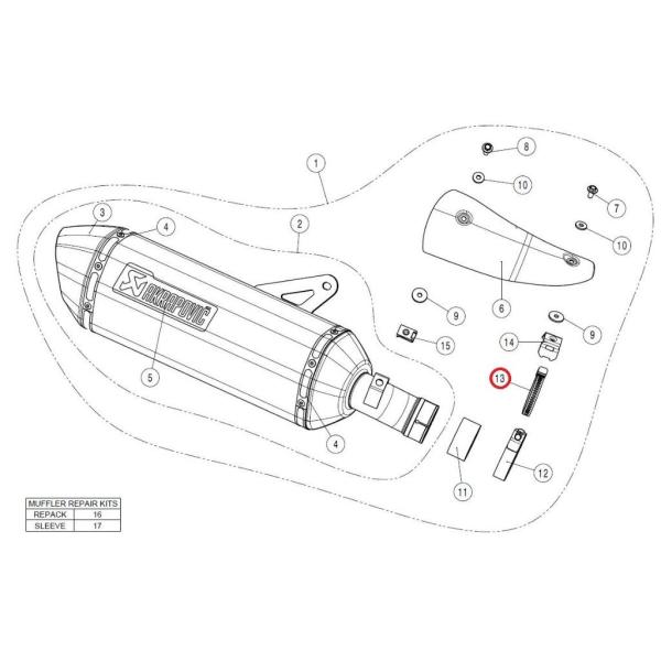 AKRAPOVIC アクラポビッチ 【リペアパーツ】P-R30 clamp SS NINJA1000...