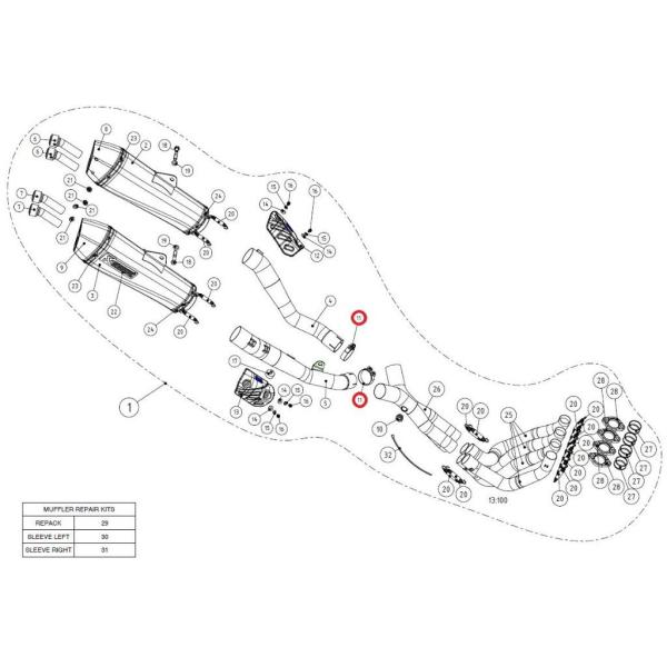 AKRAPOVIC アクラポビッチ 【リペアパーツ】P-R32 clamp SS BMW KAWAS...