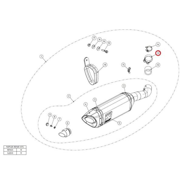 AKRAPOVIC アクラポビッチ 【リペアパーツ】P-R47 clamp SS CB400F CB...