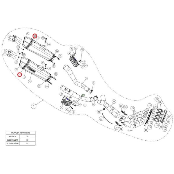 AKRAPOVIC アクラポビッチ 【リペアパーツ】P-TT28 belt BMW HONDA ホン...