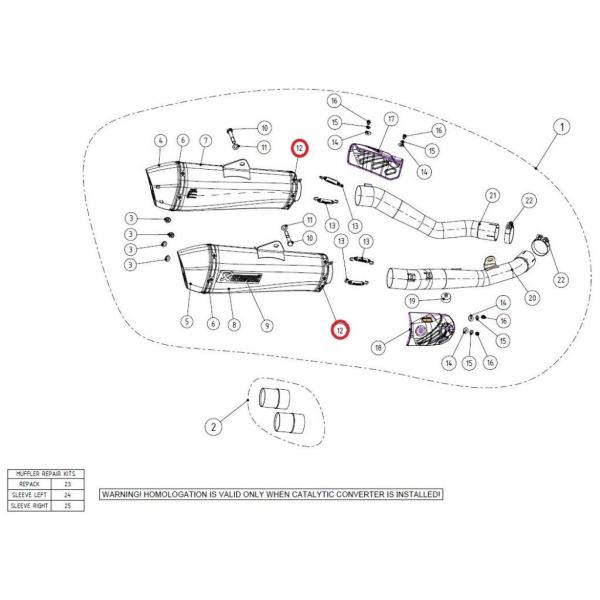 AKRAPOVIC アクラポビッチ 【リペアパーツ】P-TT43 belt BMW HONDA ホン...