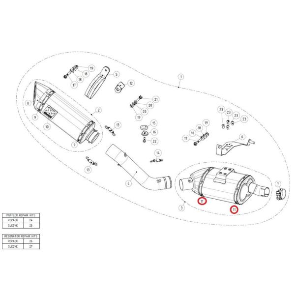 AKRAPOVIC アクラポビッチ 【リペアパーツ】P-TT53 belt ti V-STROM10...