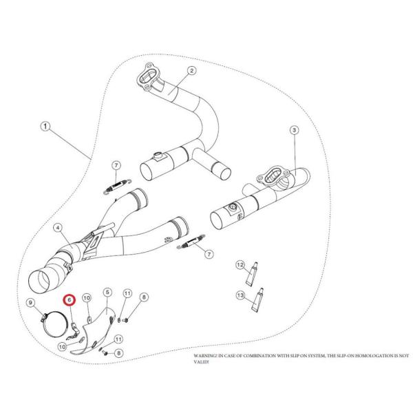 AKRAPOVIC アクラポビッチ 【リペアパーツ】P-X125 bracket SS R1200G...