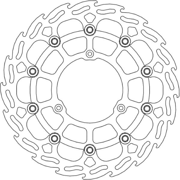 MOTOMASTER モトマスター 298mm スーパーモト フロントフレイムブレーキディスク YZ...