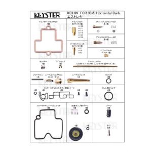KEYSTER キースター FCR 33Φ ホリゾンタルキャブレター用燃調キット エストレヤ KAW...