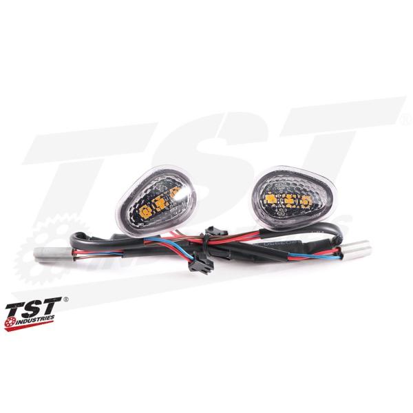 TST ティーエスティー GTR フロントLEDフラッシュマウントウインカー LENS COLOR：...