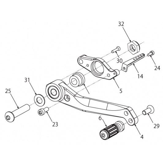 TRICKSTAR トリックスター バックステップキット リペアブレーキペダルASSY Z900RS...