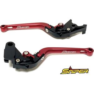 SNIPER スナイパー 6段階アジャスター 可倒式 クラッチレバー＆ブレーキレバーセット カラー：...