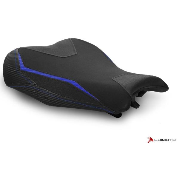 LUIMOTO ルイモト フロントシートカバー タイプ：スウェード ブラック／エッジ ブルー／TEC...