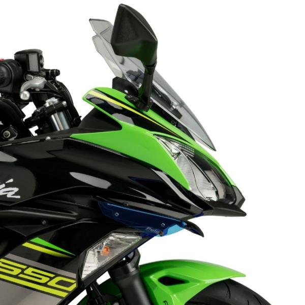 Puig プーチ サイドダウンフォーススポイラー カラー：ブルー NINJA 650 KAWASAK...