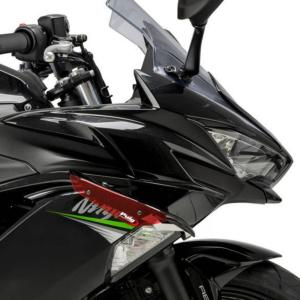 Puig プーチ サイドダウンフォーススポイラー カラー：レッド NINJA 650 KAWASAKI カワサキ