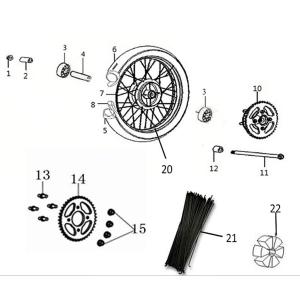 GPX純正部品 ジーピーエックス純正部品 Rr. Spoklet wheel (hub assy) LEGEND 150 GPX GPX｜webike