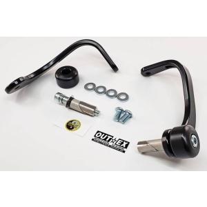 OUTEX 振動吸収レバーガード 削り出しワンピース板厚8mm ブラック