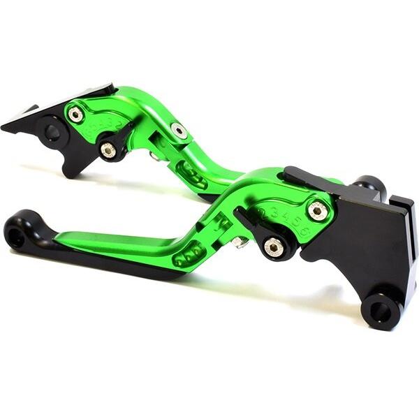 ATop エートップ アルミレバーセット 可倒式 カラー：グリーン×ブラック Z250 Ninja ...