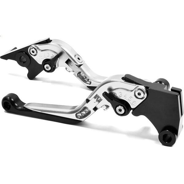 ATop エートップ アルミレバーセット 可倒式 カラー：シルバー×ブラック Z250 Ninja ...