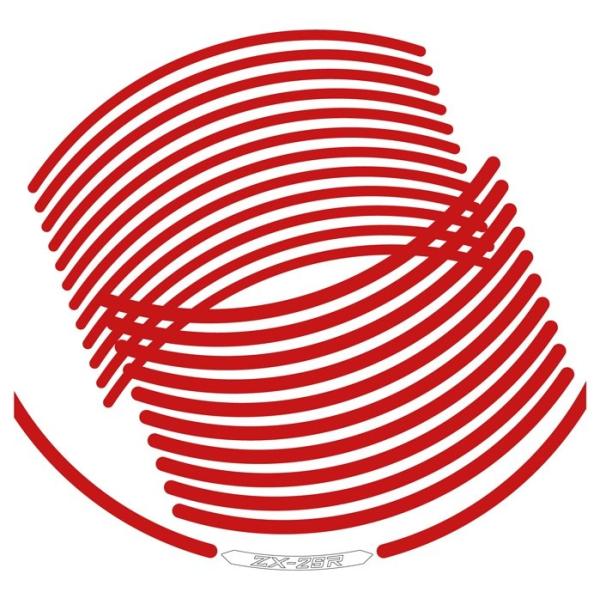 World Walk ワールドウォーク リムステッカー カラー：赤 Ninja ZX-25R KAW...