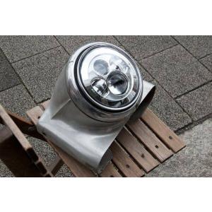 ハーレー用 5.75インチ LEDヘッドライト インナーブラック/ イカリング