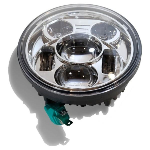 TERADA MOTORS テラダモータース 5.75インチ LEDヘッドライト カラー：クロムメッ...