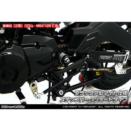 WirusWin ウイルズウィン バックステップ カラー：ブラックアルマイト仕様 / ステップバー：...