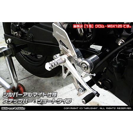 WirusWin ウイルズウィン バックステップ用ステップバー カラー：シルバーアルマイト仕様 / ...