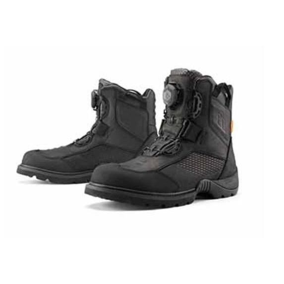 ICON アイコン BOOT STORMHAWK［ブーツ ストームホーク ブラック］ライディングシュ...