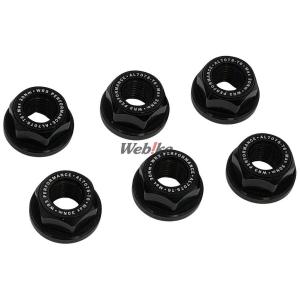 リアスプロケット用 軽量 チタンナット M10-P1.25 BL ブルー 青 6pcs