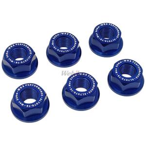 リアスプロケット用 軽量 チタンナット M10-P1.25 BL ブルー 青