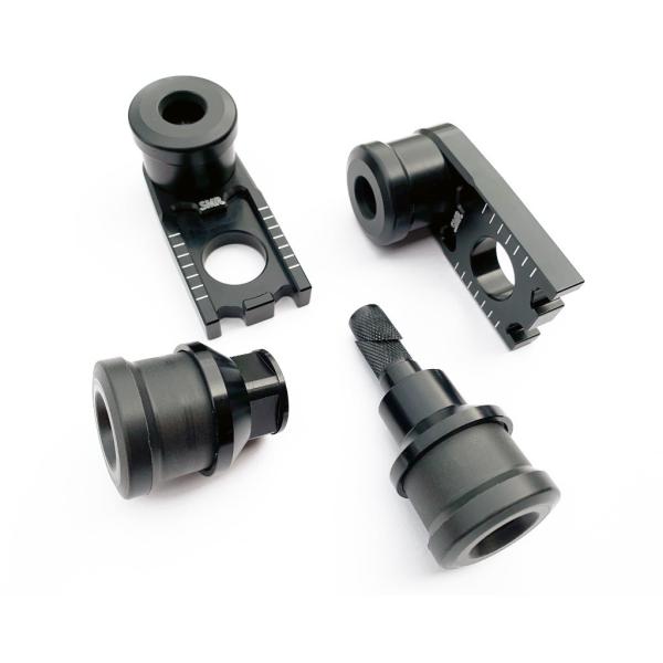 SMR エスエムアール フロント＆リアアクスル ブロック スライダーセット レーシング カラー：ブラ...