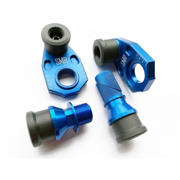 SMR エスエムアール フロント＆リアアクスル ブロック スライダーセット レーシング カラー：ブル...