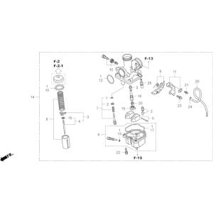 HRC エイチアールシー キャブレターASSY NSF100 HONDA ホンダ キャブレター 吸気...